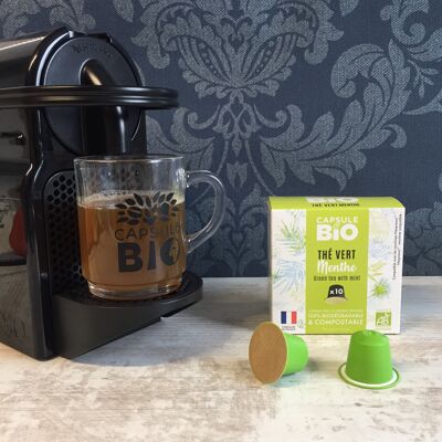 Tè verde alla menta biologico - Capsule di tè Nespresso X10