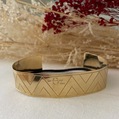 Brazalete de moño dorado Gaya