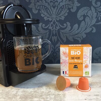 Tè biologico al mango / litchi - Capsule di tè Nespresso X10