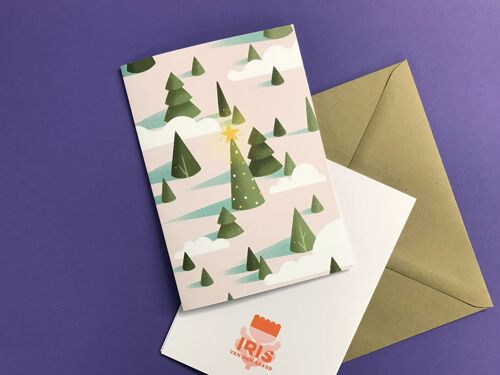 Holiday Forest Card | A6 folded Christmas card