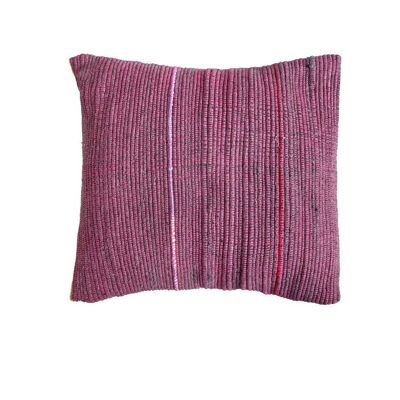 Coussin Tissé Main Réfugié - Rose