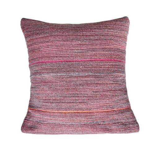 Refugee Hand-Woven Cushion -  Ruby