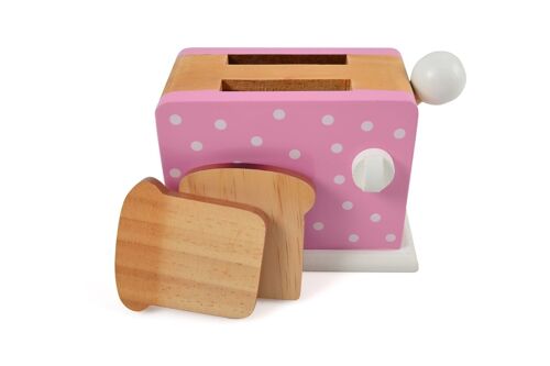 Toaster, pink with dots