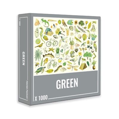 Rompecabezas verde de 1000 piezas para adultos