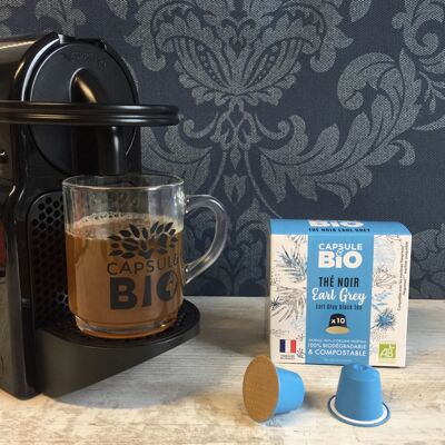 Tè nero biologico Earl Grey - Capsule di tè Nespresso X10