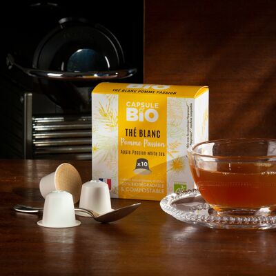 Tè bianco biologico alla mela frutto della passione - Capsule di tè Nespresso X10
