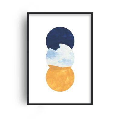 Horizon Abstract Circles Print - A3 (29.7x42cm) - Print Only