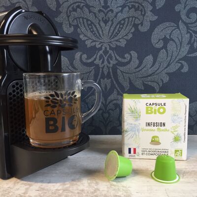 Infusion verveine menthe bio - Capsule Thé Nespresso X10