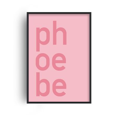 Custom Contrast Bold Name Pink Print - A4 (21x29.7cm) - Print Only