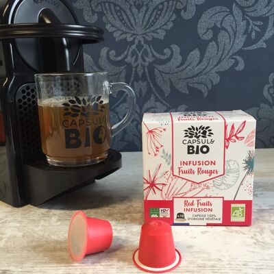 Infusion Fruits Rouges BIO- Capsule Thé Nespresso X10