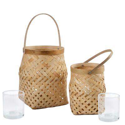 Candle Lantern Wicker Indoor Rustic Birdcage Candle Holder
