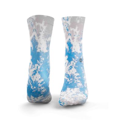 Calcetines Tie Dye 3.0 - Azul & Gris Claro Mujer