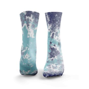 Chaussettes Tie Dye 3.0 - Femme Bleu Foncé & Sarcelle 1