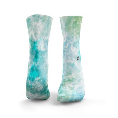 Chaussettes Tie Dye multicolores - Homme Sea Green