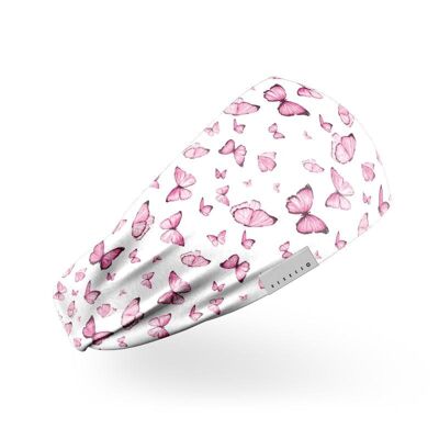 Bandeau Papillons Roses