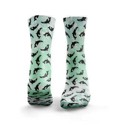 Happy Orca Socks - Womens Green