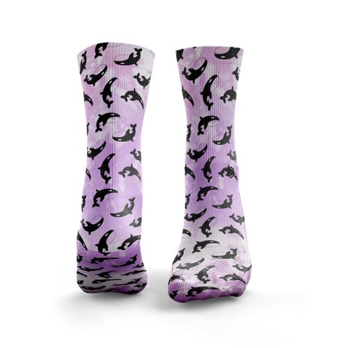 Happy Orca Socks - Womens Pink