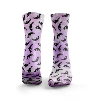 Calcetines Happy Orca - Rosa Mujer