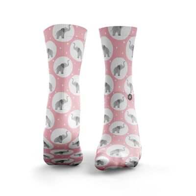 Pink Elephants - Womens White Base