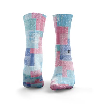 Patchwork Paisley - Mujer Rosa & Azul