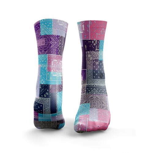 Paisley Patchwork - Womens Deep Purple, Pink & Blue