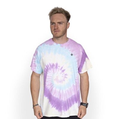 T-shirt tie-dye con ricciolo pastello