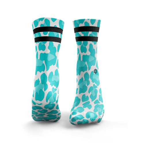 Leopard Print 2Stripe - Mens Teal