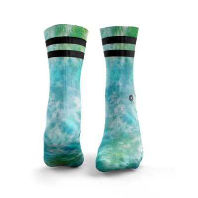 Tie Dye 2Stripe - Womens Sea Green