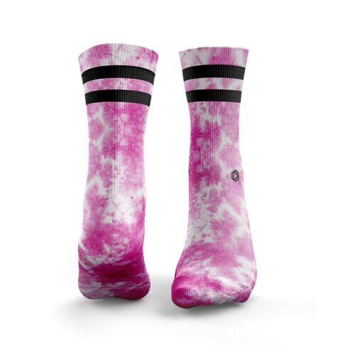 Tie Dye 2Stripe - Mens Pink