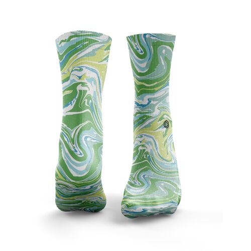 Marble 2.0 Socks - Womens Tropical Greenery
