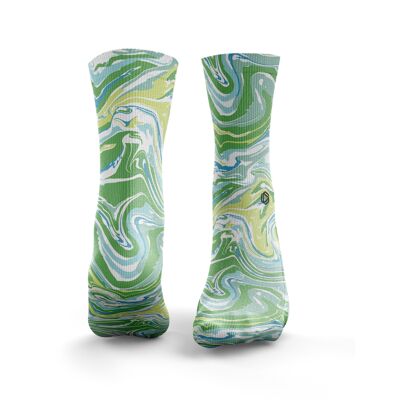 Marble 2.0 Socks - Mens Tropical Greenery