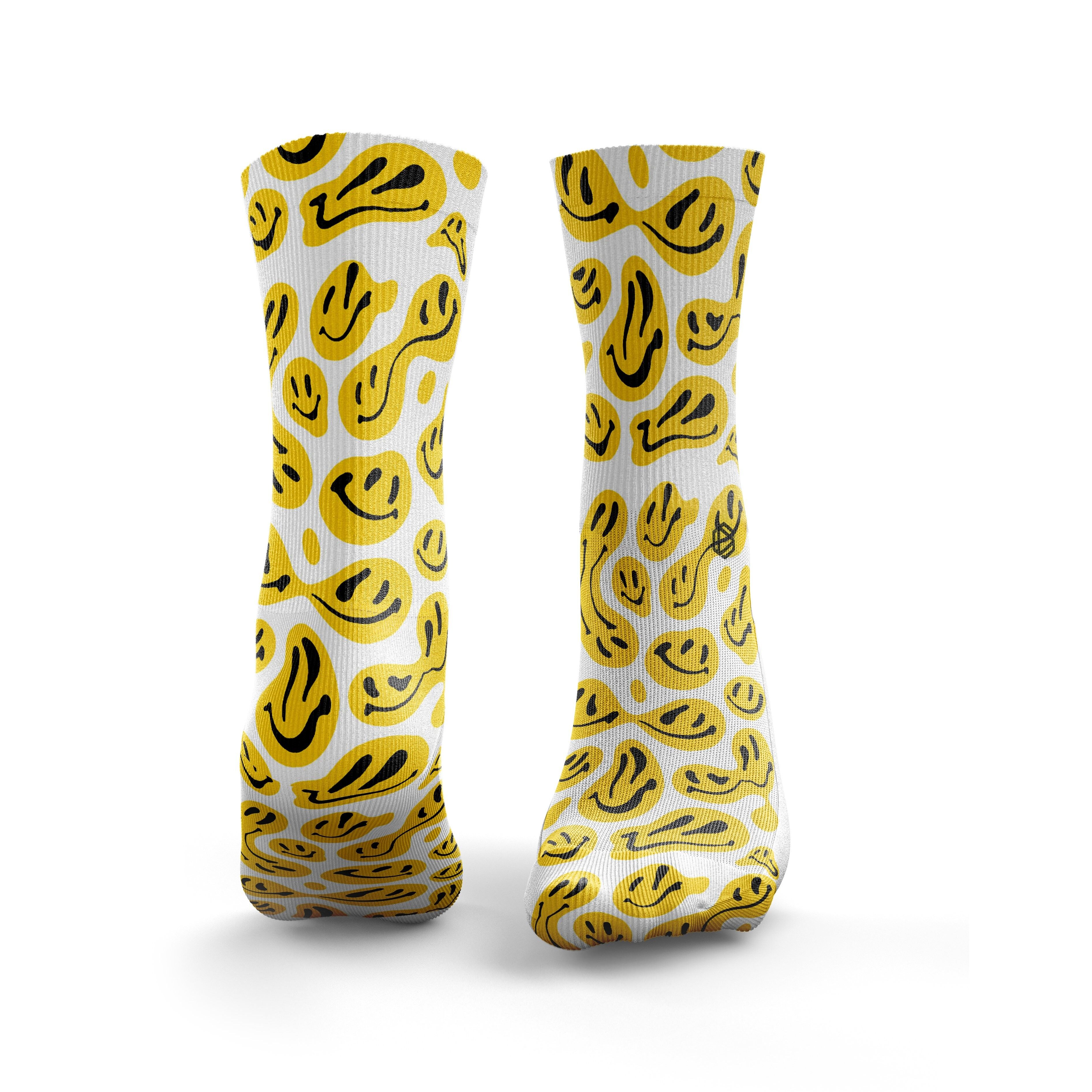 Smiley 2.0 Socken - Damen Gelb & Schwarz