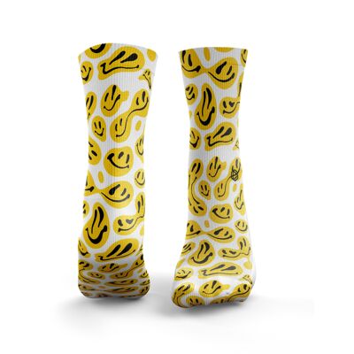 Smiley 2.0 Socks - Womens Yellow & Black