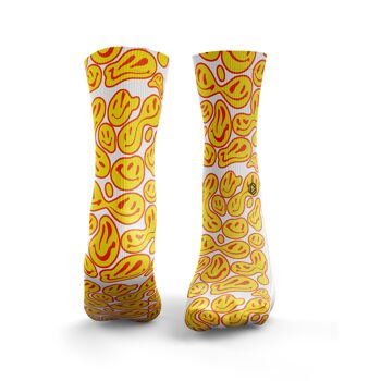 Chaussettes Smiley 2.0 - Femme Jaune & Orange 1