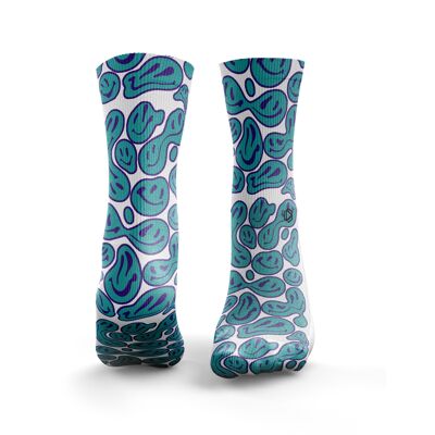 Calcetines Smiley 2.0 - Hombre Teal & Purple