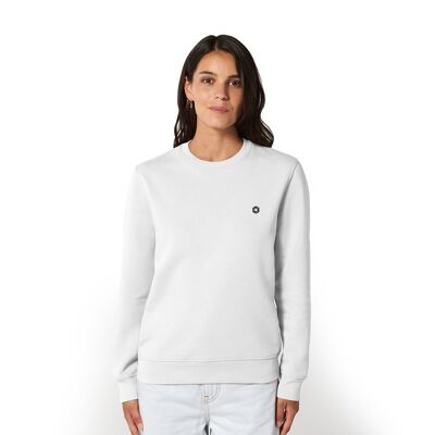 Maglione Logo' HEXXEE in cotone biologico - Bianco - XXS (34")