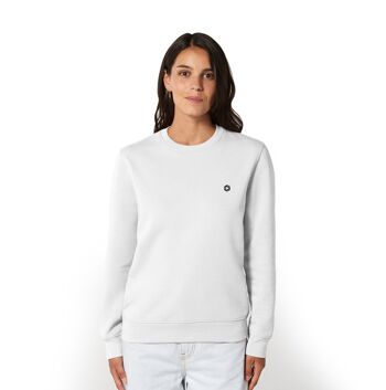 Pull Logo' HEXXEE en Coton Biologique - Blanc - S (36")