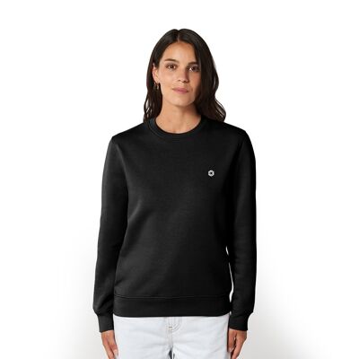 Maglione in cotone organico Logo' HEXXEE - Nero - XXS (34")