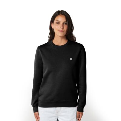Logo' HEXXEE Organic Cotton Sweater - Black - M (41")