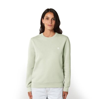 Logo' HEXXEE Organic Cotton Sweater - Stem green - XS (36")