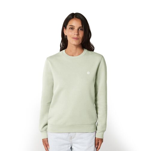Logo' HEXXEE Organic Cotton Sweater - Stem green - S (36")