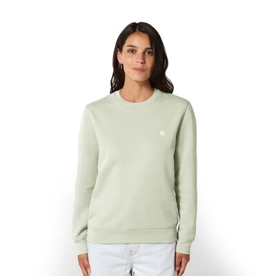 Maglione in cotone organico Logo' HEXXEE - Verde stelo - S (36")