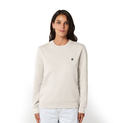 Suéter de algodón orgánico con logo 'HEXXEE - Crudo natural - XXS (34 ")
