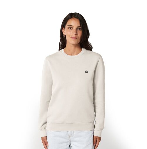 Logo' HEXXEE Organic Cotton Sweater - Natural Raw - XS (36")