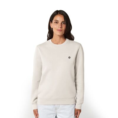 Logo' HEXXEE Organic Cotton Sweater - Natural Raw - M (41")