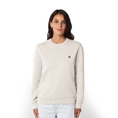 Maglione in cotone organico Logo' HEXXEE - Natural Raw - XL (46")