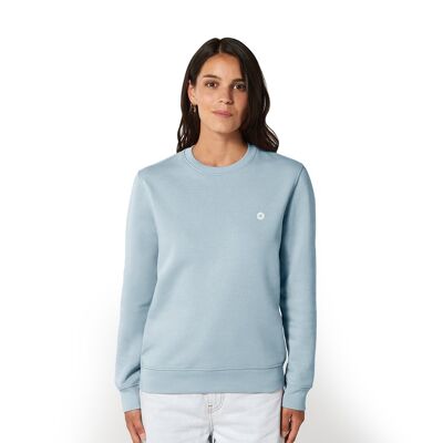 Logo' HEXXEE Organic Cotton Sweater - Sky Blue - S (36")