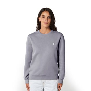 Pull Logo' HEXXEE Coton Bio - Gris Lave - XXS (34")