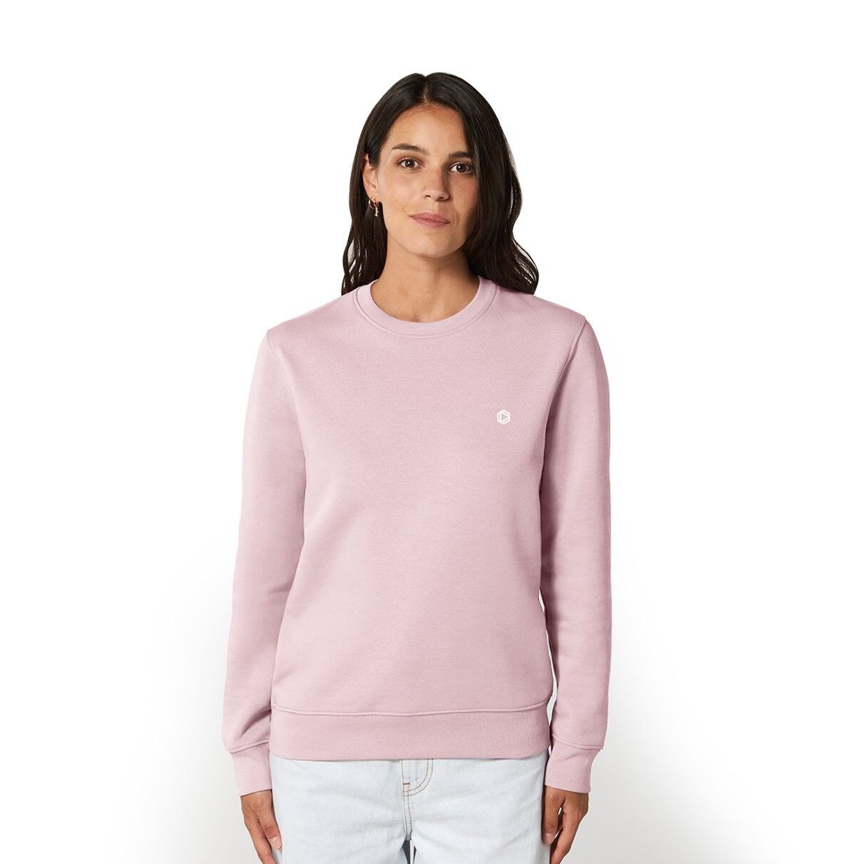 Maglione in cotone organico Logo' HEXXEE - Cotone rosa - XXS (34")