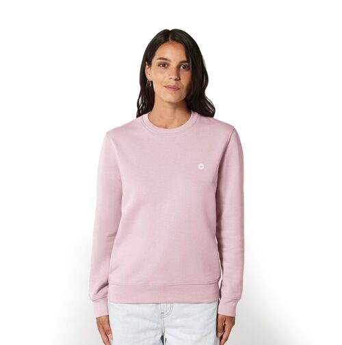 Logo' HEXXEE Organic Cotton Sweater - Cotton Pink - M (41")